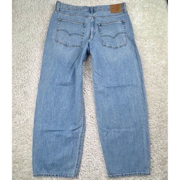 LEVI'S Baggy Dad Jean Distressed Ripped In The Middle - Picture 4 of 16